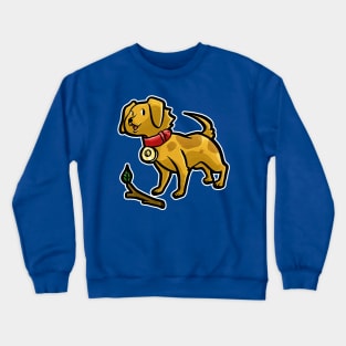 Dog Playing Fetch Crewneck Sweatshirt